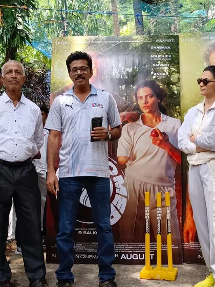 The "Ghoomer" team donated cricket kits used in the movie to our academy, a wonderful gesture to support young talent.