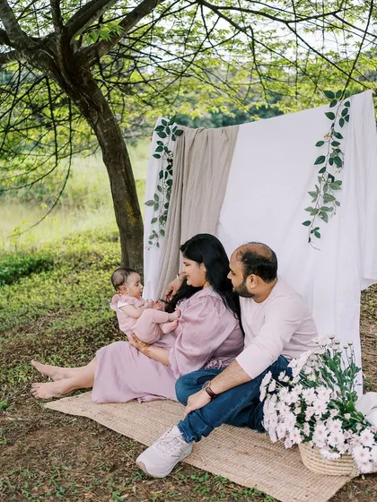 A beautiful outdoor three-month session. It's amazing to see how much this little one has grown since her newborn shoot.