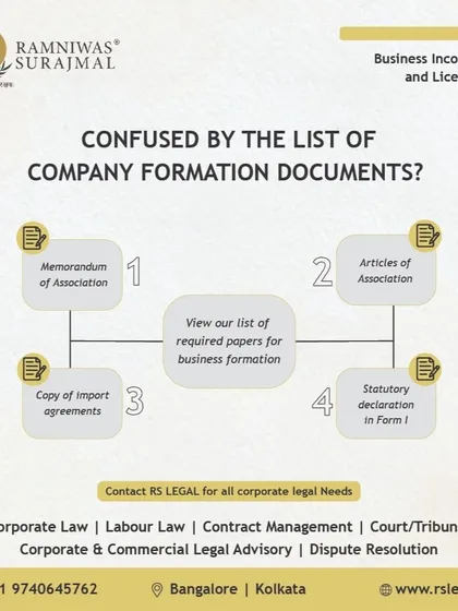 Are you confused by the list of company formation documents? This flowchart simplifies the required papers, from the Memorandum and Articles of Association to the statutory declaration in Form I.