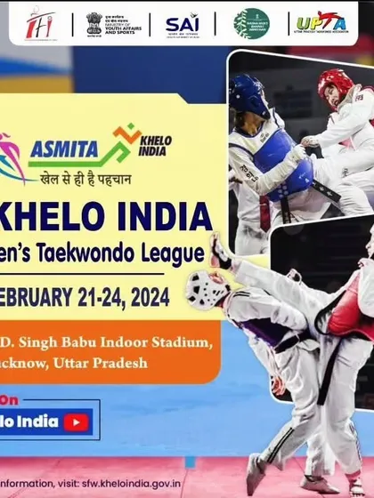We train our athletes for the biggest stages. This is the official announcement for the Khelo India Women's Taekwondo League, a prestigious national event where our fighters compete for the top spot.