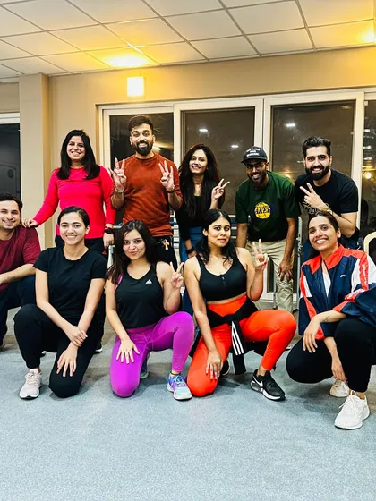 The whole gang together after a great session. It's so cool to see new friendships forming in my classes.