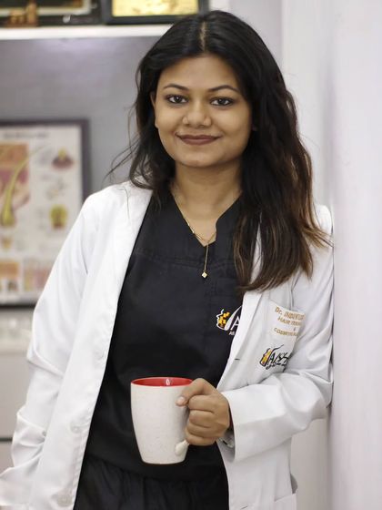 A moment of contentment during a busy clinic day. I am passionate about my work and committed to offering the very best in dermatological care to every person who walks through my door.