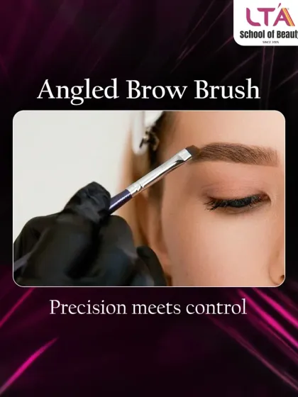 The Angled Brow Brush offers precision and control for defining and filling in eyebrows. This tool helps create sharp, clean lines for perfectly sculpted brows.