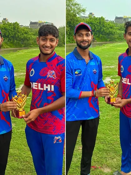 Our coach with the winning players. We are proud of their achievements and always support them.