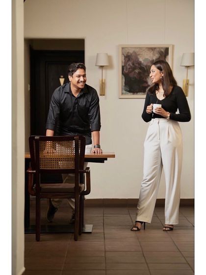 Another shot from our first photoshoot. We chose one of our favorite project locations, Maya restaurant, as the backdrop. It’s a space that truly reflects our design sensibilities.