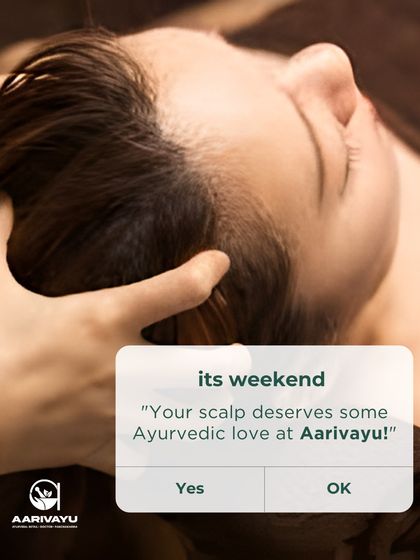 An Ayurvedic head massage, or Shiroabhyanga, is the perfect way to unwind. It not only relaxes your mind but also nourishes your scalp and hair roots, promoting healthy hair growth and relieving tension headaches.