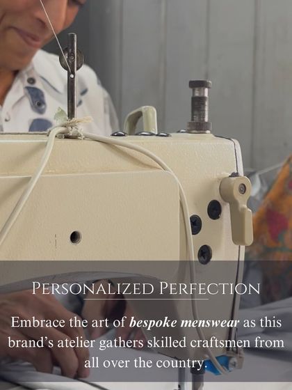Embrace the art of bespoke menswear. Our atelier gathers skilled craftsmen from all over the country to ensure personalized perfection.