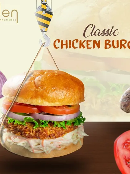 Sometimes, only a classic will do. My Classic Chicken Burger features a juicy, perfectly cooked patty with fresh lettuce, tomatoes, and onions on a soft bun. It’s a savory staple done right.