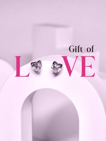 A gift of love. Our heart-shaped studs are a timeless way to say "I love you" on any special occasion.