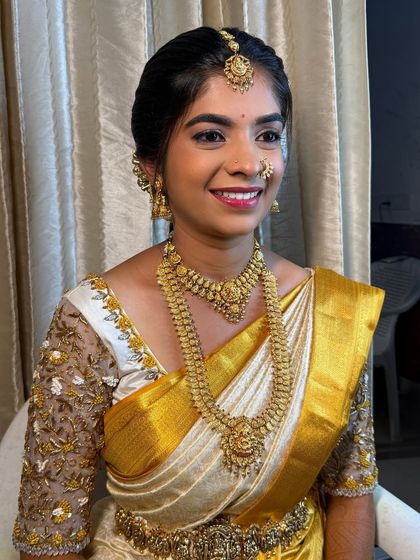 Sneha Kiran - Bridal & Event Makeup Artistry Traditional South Indian Muhurtham Brides photo 21