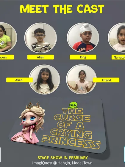Meet the cast of "The Curse of a Crying Princess". This poster introduces the young actors for our original story theatrical, where the script was formulated by the children themselves.