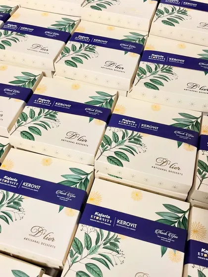 We partner with businesses to create memorable corporate gifts. These custom-branded boxes for Kerovit feature our artisanal desserts, making for an elegant and delicious way to welcome new team members or thank clients.