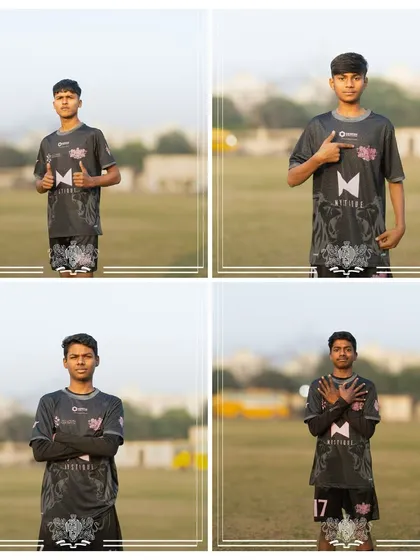 The U17 Lions stand proud. A collection of portraits showing the determination of our youth squad.