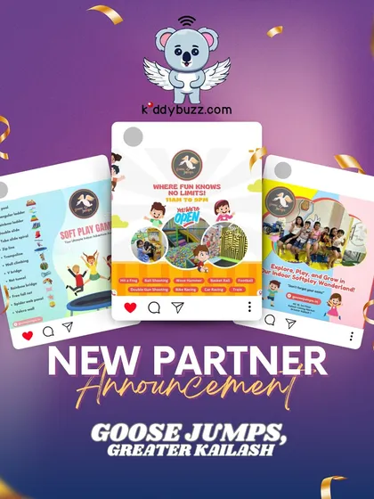 I'm now partnered with Goose Jumps in Greater Kailash, where fun knows no limits! Enjoy thrilling games and rides with an exclusive 15% discount when you book through Kiddybuzz.