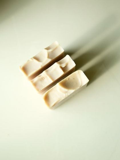 My Japanese Cherry Blossom soap, restocked and infused with Moroccan Red Clay for a beautiful natural hue.