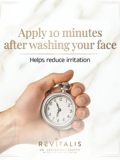 Retinol Rule: Apply 10 Minutes After Washing. Applying retinol to a completely dry face helps minimize potential irritation. Give your skin time to dry after cleansing.