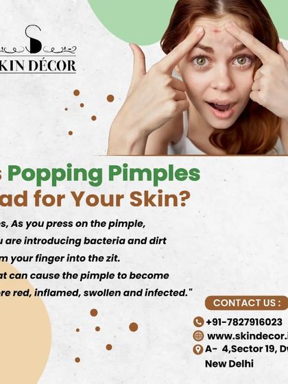 Popping pimples is always a bad idea. When you squeeze a pimple, you risk pushing bacteria deeper into the skin, making it more red, swollen, and infected. This dramatically increases the chance of scarring. Please leave extractions to a professional.