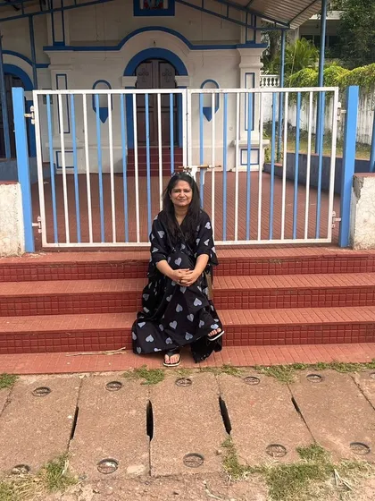 Rachna Agarwal on site in Goa, finding inspiration in the local architecture and serene landscape for the Vista Arrozal project. Our process always begins with listening to the context of a place.