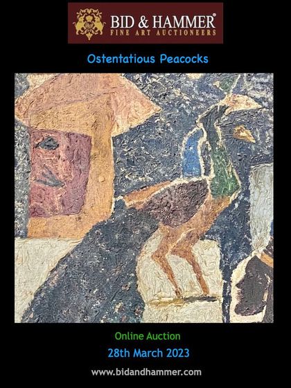 The official announcement for our 'Ostentatious Peacocks' online auction. The peacock is not only ostentatious but also auspicious, symbolizing royalty, power, and good luck across cultures.