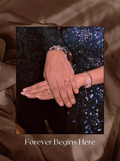 Sometimes, the smallest details tell the biggest story. This shot of the couple's hands with their new rings symbolizes the beginning of their forever. It's a simple, powerful, and essential part of our wedding storytelling.