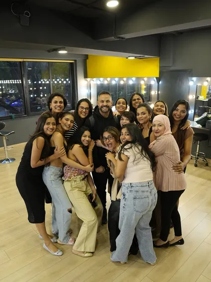 A big group hug with Daniel Bauer on certification day in Bangalore. We are more than an academy; we are a family.