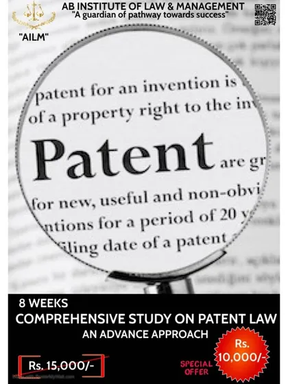 This 8 week course offers a comprehensive study of Patent Law. It is crafted for those looking to protect innovators' rights, covering the academic, provisional, and practical aspects of patent filing and litigation.
