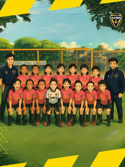 An artistic representation of our women's team. We see them as heroes of their own story, breaking boundaries and inspiring the next generation of female players in India.