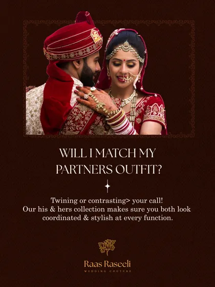 The question of coordinating with your partner is one I get a lot. Whether you want to perfectly match or create a stylish contrast, I work with you to design his and hers outfits that look beautiful together.