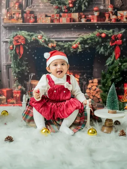 A playful and silly face from this little girl, showing off her fun personality.