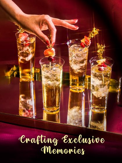 We specialize in crafting exclusive memories. These elegantly garnished drinks are an example of how we tailor our creations to make your event feel special and unique.