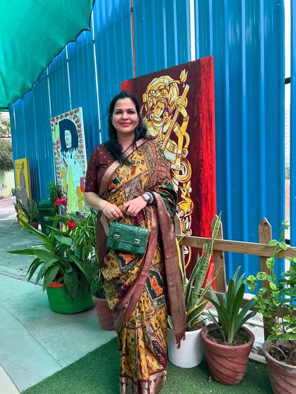 Here I am in a beautiful printed saree from Shop Ethnos, another fantastic homegrown brand. Their collection is full of unique prints and high-quality fabrics.