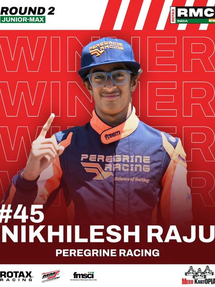 Nikhilesh Raju wins the Junior Max category at Round 2 of the 2024 National Championship.