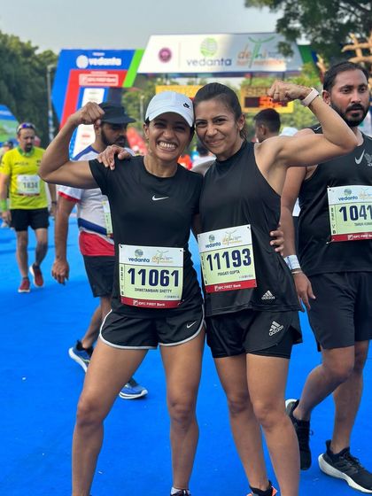 What a day at the Vedanta Delhi Half Marathon. I achieved a personal best by 6 minutes and secured a 2nd place podium finish in my age category, all while battling some physical challenges.