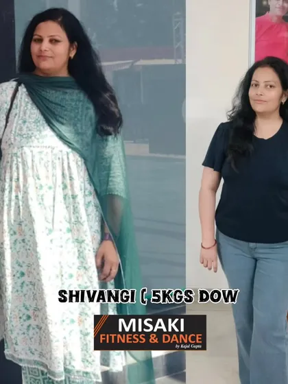 A wonderful 5 kg weight loss for Shivangi. Her before and after pictures show a clear improvement in her overall fitness and well-being.