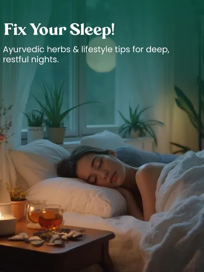 Tossing and turning at night? Your sleep pattern is often linked to your dosha. This visual explains how Ayurveda offers specific herbs and lifestyle tips to help Vata, Pitta, and Kapha types achieve deep, restful sleep.