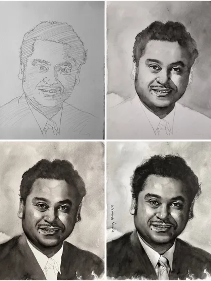 From a simple line sketch to a fully rendered monochrome portrait. This step-by-step process shows how we build form using only light and shadow in my value study sessions. Mastering this is key to creating realistic and impactful art in any color.