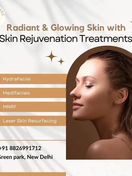 Looking for radiant and glowing skin? I offer a variety of skin rejuvenation treatments, including HydraFacial, Medifacials, MNRF, and Laser Skin Resurfacing, to bring out your best skin.
