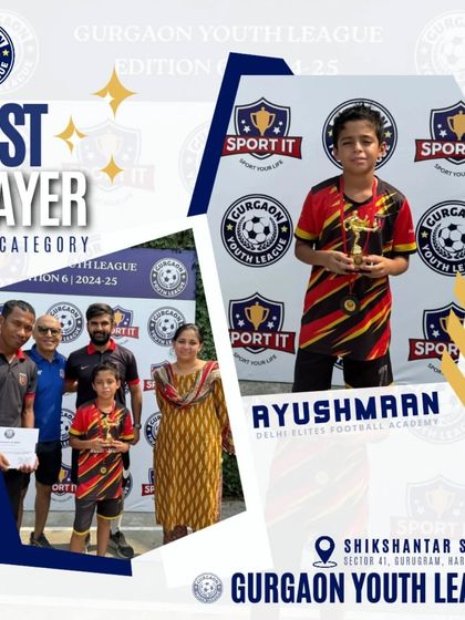 Our hero from Baghpat. Ayushmaan shines as the Best Player in the GYL U-10 category.