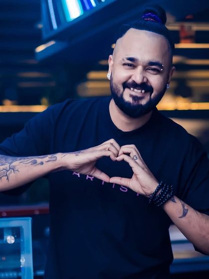 Spreading the love from behind the console at Hungry Hippie. My connection with the crowd is the most important part of any set.