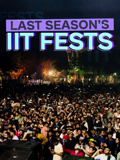 A massive crowd at an IIT fest, seen from the artist's perspective on stage. This is the energy we build.