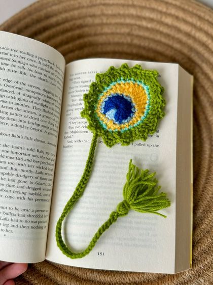 Our MorPankh design as a bookmark, complete with a matching tassel. It's an elegant way to mark your page.