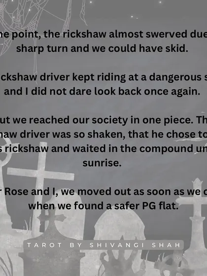 A story of a couple living in Aarey Colony who are chased by a woman with inhuman speed and black eyes, believed to be a witch.