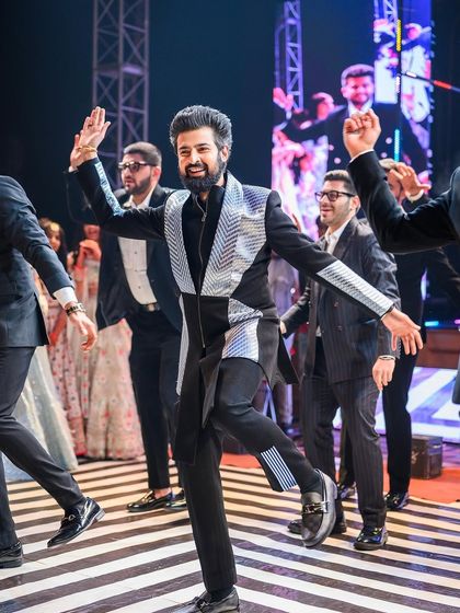 Team Groom bringing the energy! I love choreographing for the groom and his friends, and their performances are always a highlight of the night.