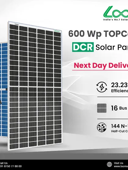 The 600 Wp TOPCon DCR Solar Panel combines high efficiency of 23.23% with a robust 16 bus bar design. I offer next-day delivery on these panels, ensuring your project gets started without delay.