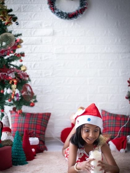 The magic of Christmas! A little bit of glitter adds a whimsical touch to this festive portrait. My Christmas setups are designed to be interactive and fun for kids of all ages.