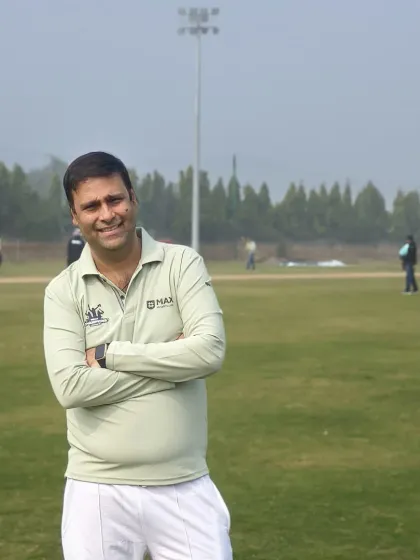 A moment of satisfaction on the field. Playing sports like cricket is a great way to maintain cardiovascular health, flexibility, and mental sharpness.