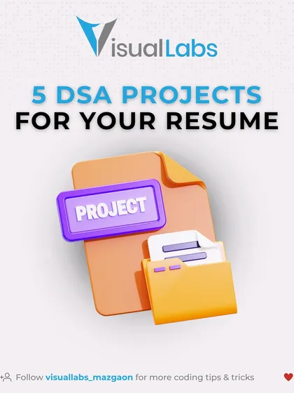 Here are 5 Data Structures and Algorithms (DSA) projects you can add to your resume to showcase your problem solving skills to recruiters.