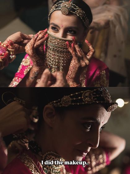 I did the makeup, but she made it magical. Getting my childhood friend ready for her wedding was a moment I'll hold onto forever.