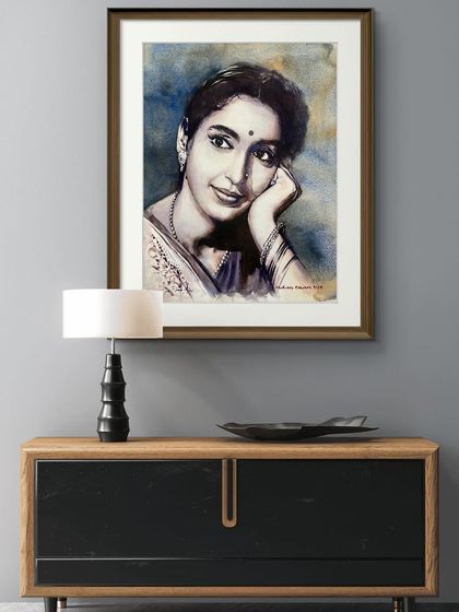 The Nutan portrait displayed in a room setting, showing how it can be an elegant addition to any interior.