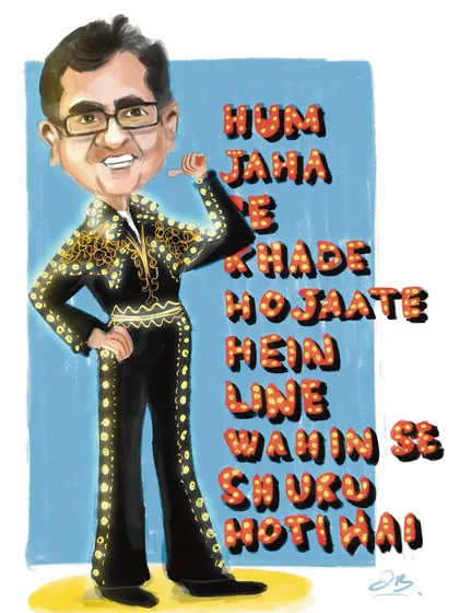 A fun caricature for a true Bollywood fan! This digital illustration captures the client's personality with a tribute to Amitabh Bachchan's iconic style. I can create similar fan art caricatures based on your favorite stars.